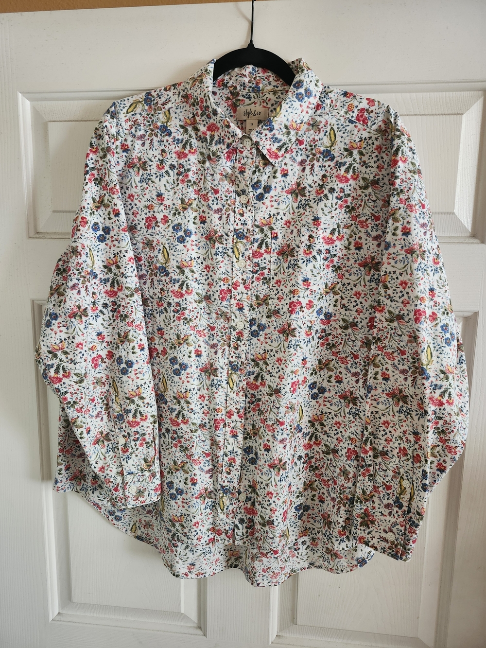 Floral Button-Up Shirt - White Multi